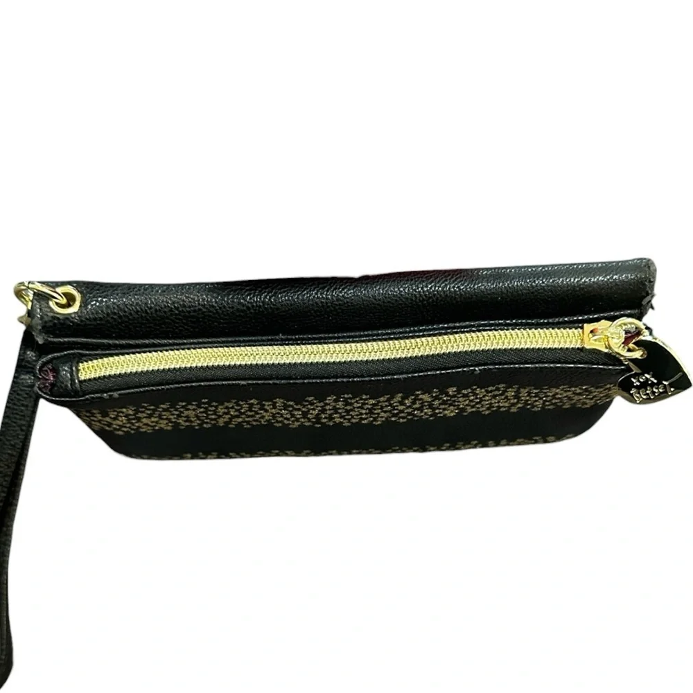 Betsey Johnson Wallet - Black With Gold Stars